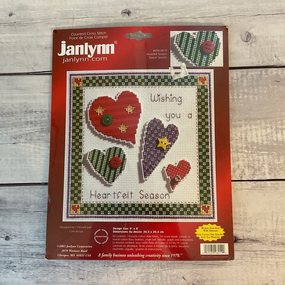 Janlynn Counted Cross‎ Stitch Kit Wishing You A Heartfelt Season 098-0019